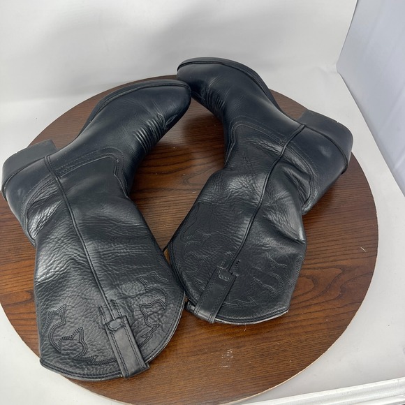 Ariat A2-STAMPEDE Boots Men's 9 Black Leather Pull On Cowboy Western 34228 - Picture 6 of 16